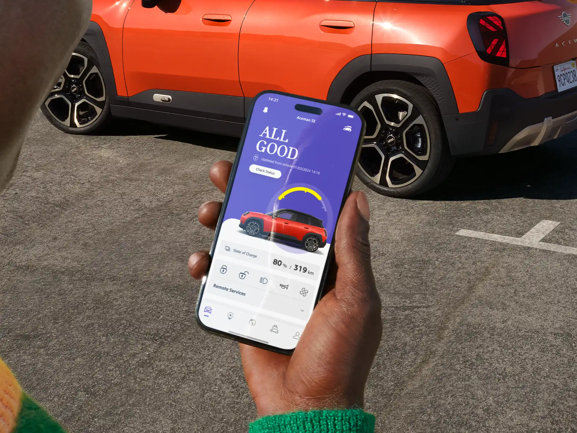Popolnoma električni MINI Aceman – MINI App