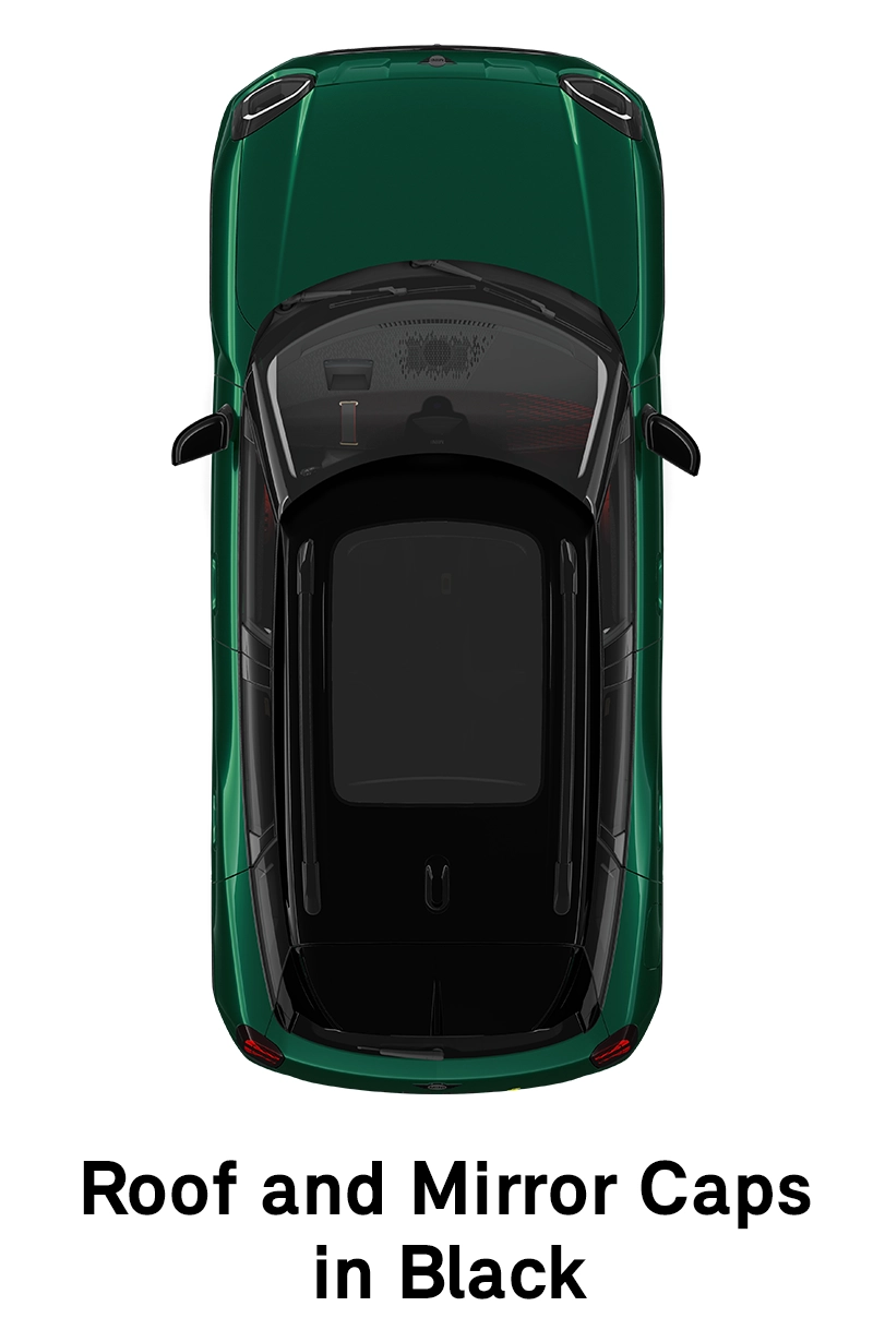  MINI – oprema – raven opreme JCW – streha v črni barvi