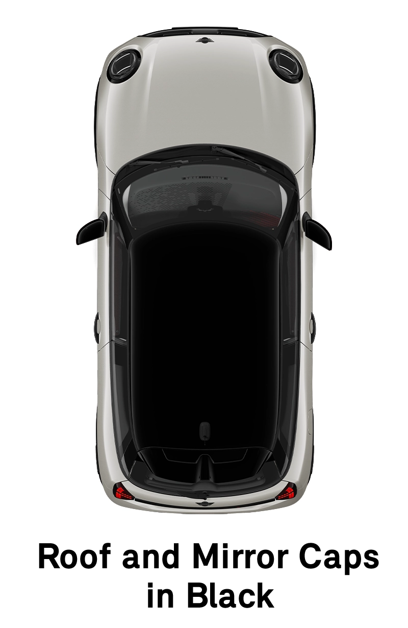  MINI – oprema – raven opreme JCW – streha in pokrovi ogledal v črni barvi