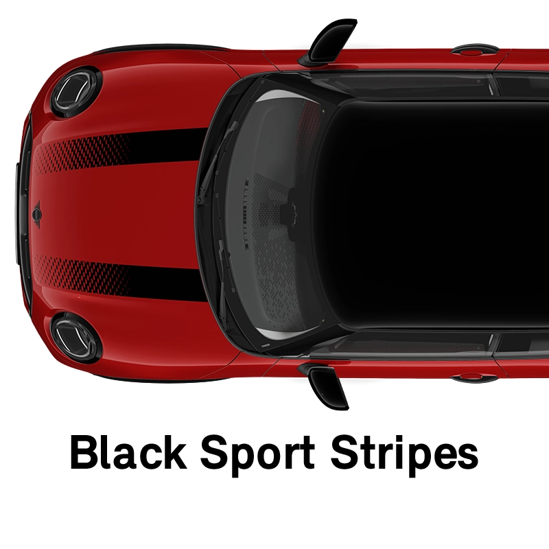  MINI – oprema – raven opreme JCW – črne športne črte