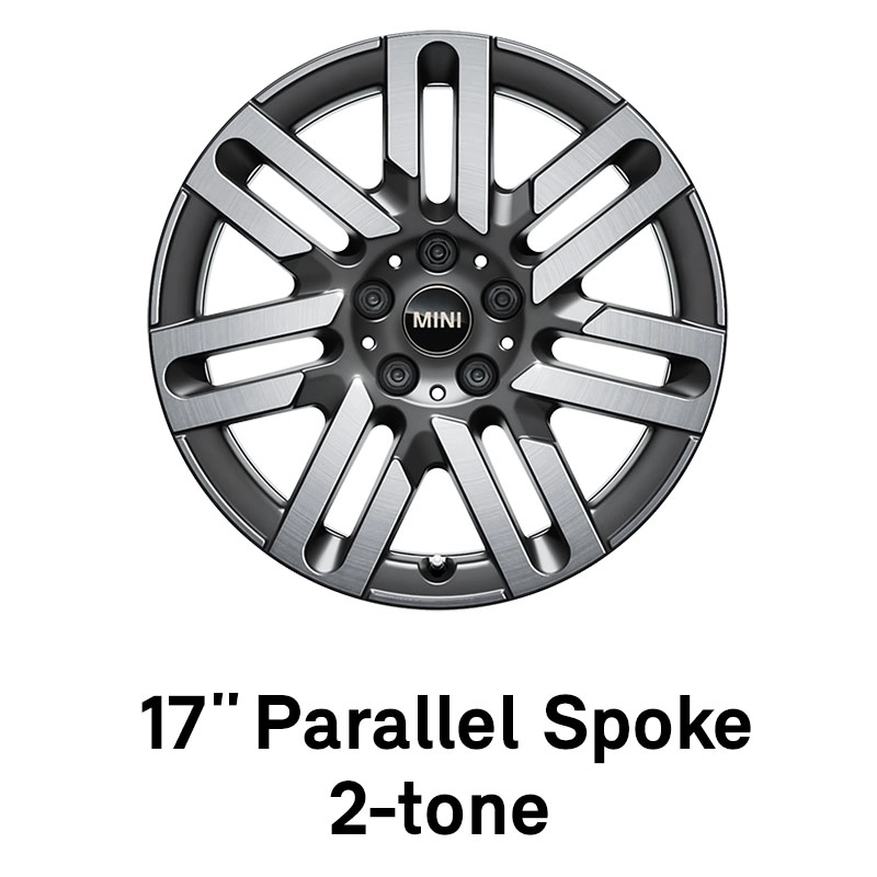 MINI – oprema – 17-palčna platišča Parallel Spoke, dvobarvna