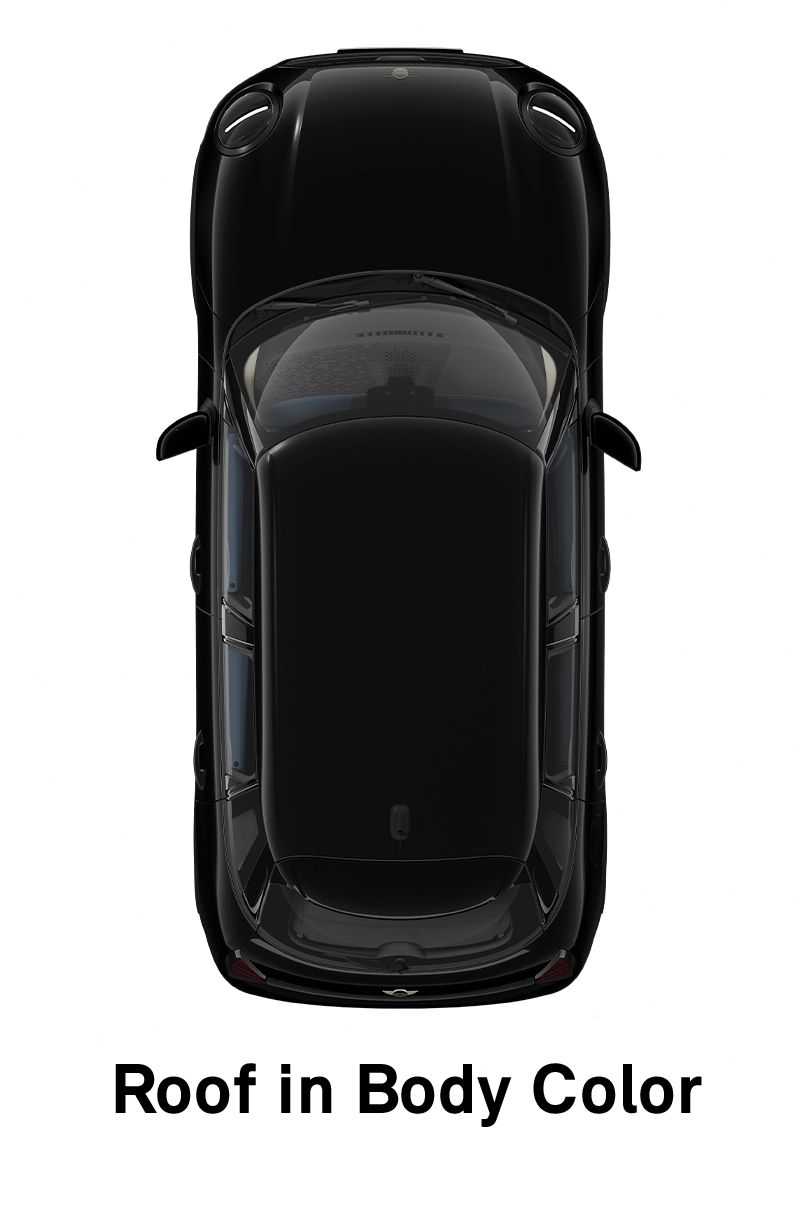 MINI – oprema – raven opreme Essential – streha v barvi karoserije