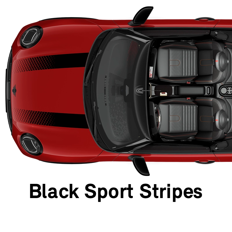  MINI – oprema – raven opreme JCW – črne športne črte