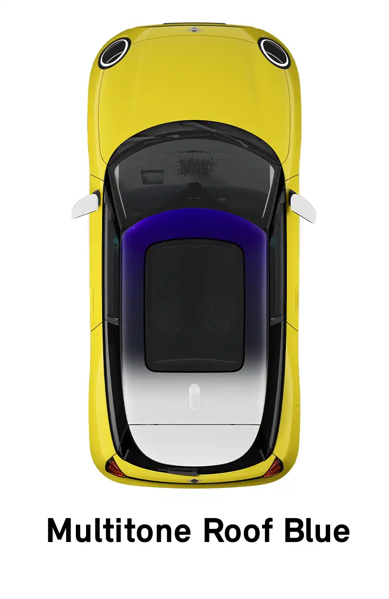  MINI – oprema – raven opreme Classic – večbarvna streha modrega odtenka