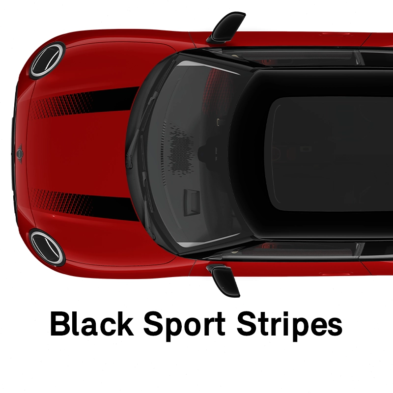  MINI – oprema – raven opreme JCW – črne športne črte
