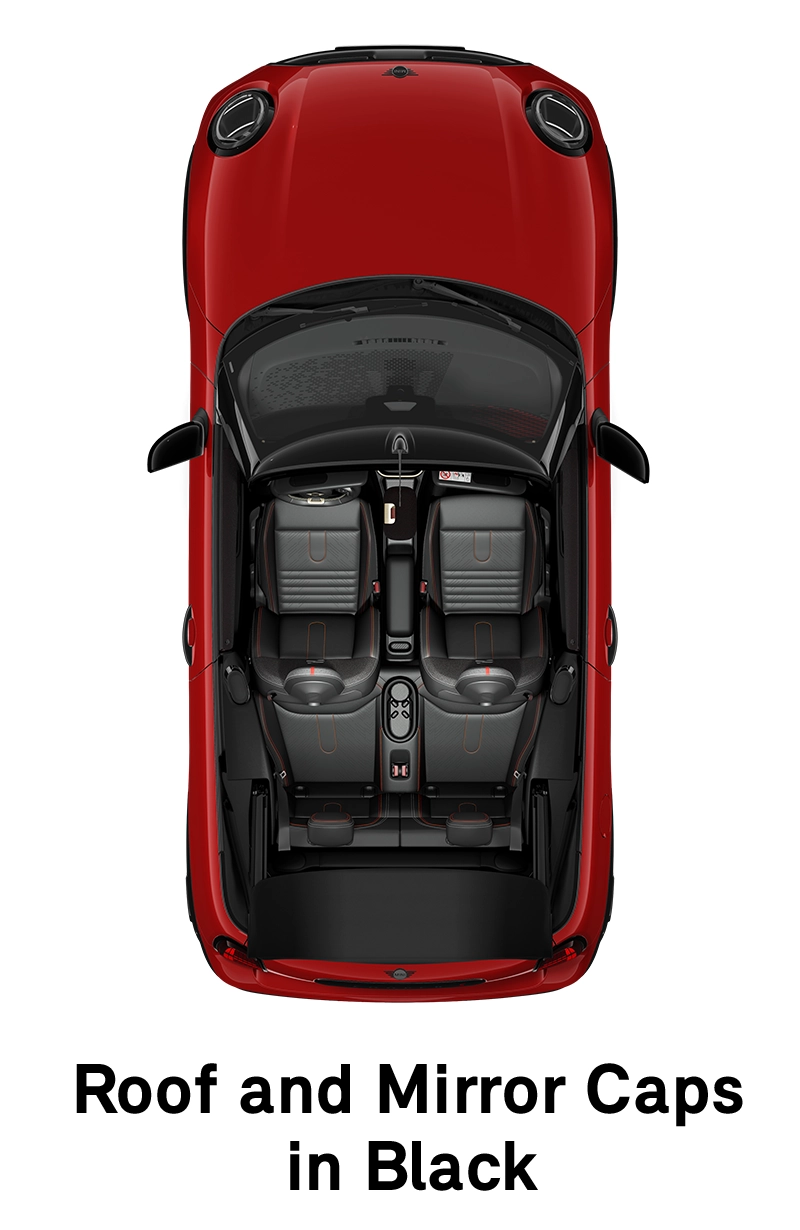  MINI – oprema – raven opreme JCW – streha v črni barvi