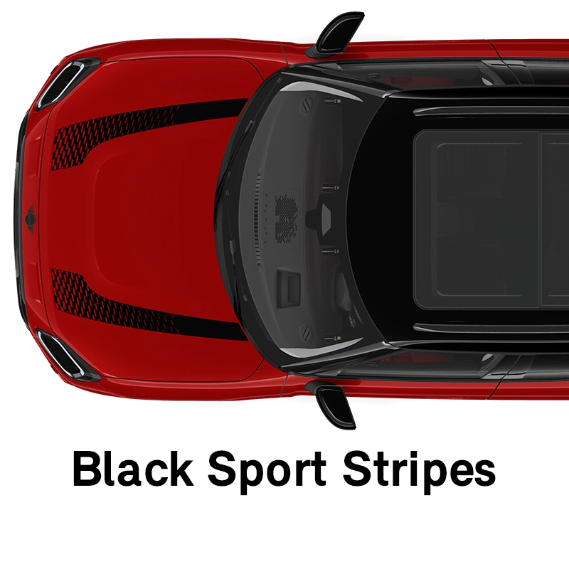  MINI – oprema – raven opreme JCW – črne športne črte