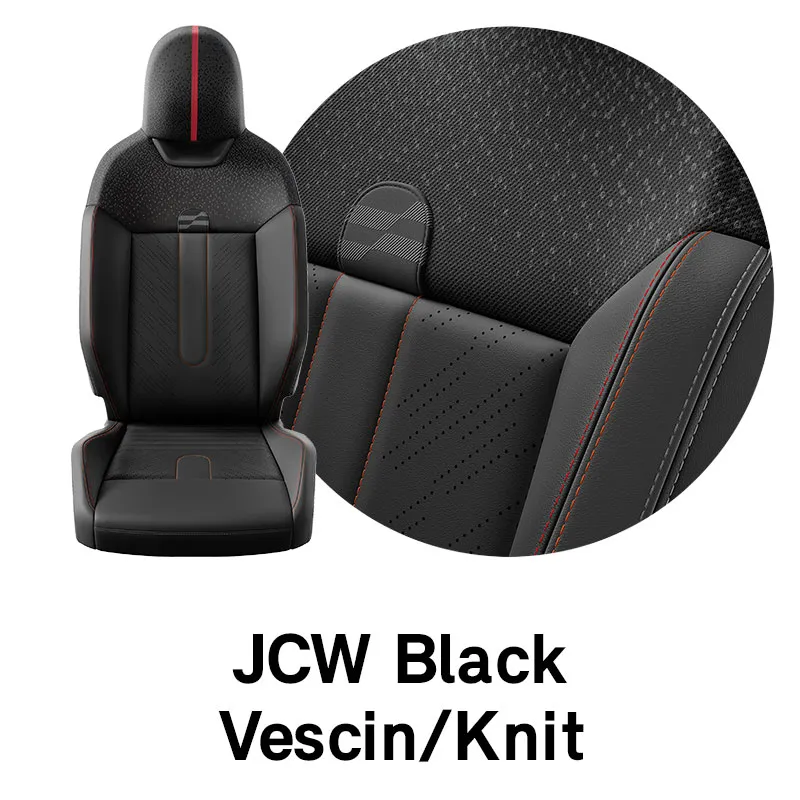 MINI – oprema – JCW črno umetno usnje Vescin/pletenina