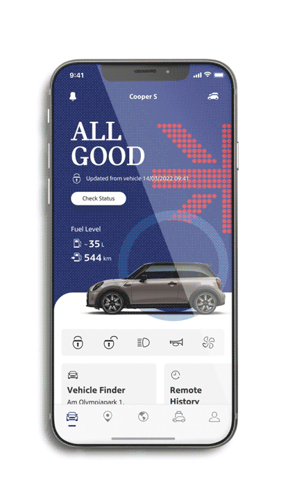 mini connected – aplikacija mini – teme aplikacije