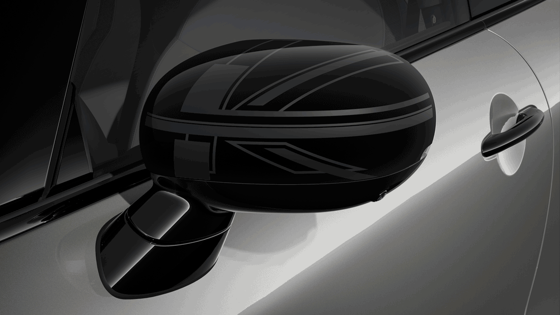 Pokrovi zunanjih ogledal MINI v različnih izvedbah.