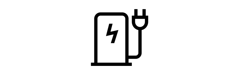 Popolnoma električni MINI – polnjenje – ikona polnilne postaje